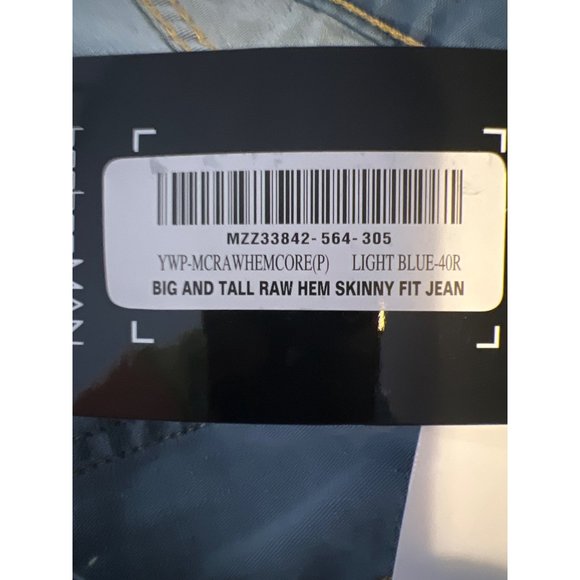 BoohooMAN Mens Jeans Size 40 Skinny Raw Hem Distressed Button Fly Blue Mzz33842 - Picture 13 of 13